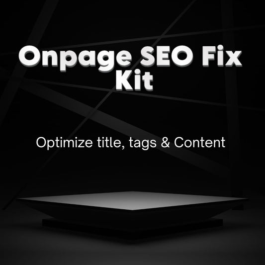 On-Page SEO Fix Kit – Optimize Titles, Tags & Content